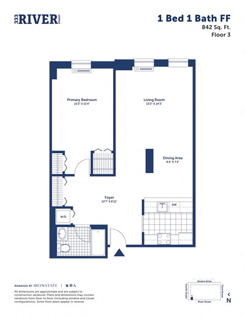 this floor plan is an approximation of a 1 bed 1 bath floor plan